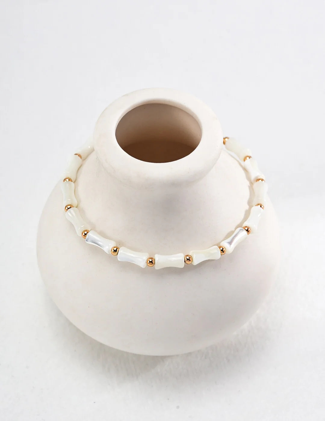 White Bamboo Bracelet for Elegant Styling
