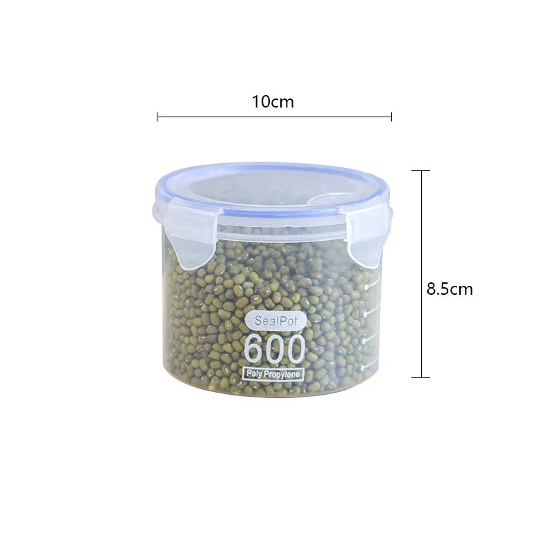 Large Sealed Storage Jar Clear Plastic Sealed Jar Milk Powder Jar Food Jar Kitchen Grain Storage Box Kitchen Storage Accessories