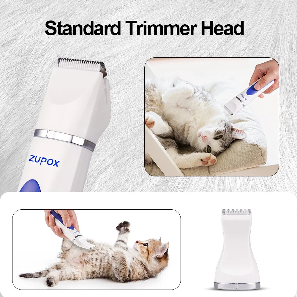 Dog Clippers, Low Noise Dog Grooming Clippers Rechargeable Cordless Dog Grooming Kit for Dogs Cats Pets