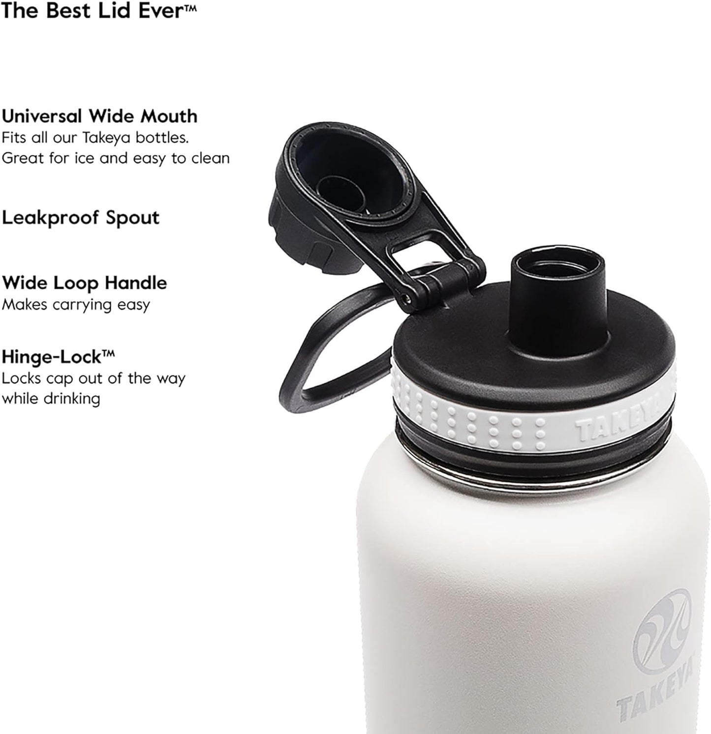 Originals 40 Oz Vacuum Insulated Stainless Steel Water Bottle with Spout Lid, Black