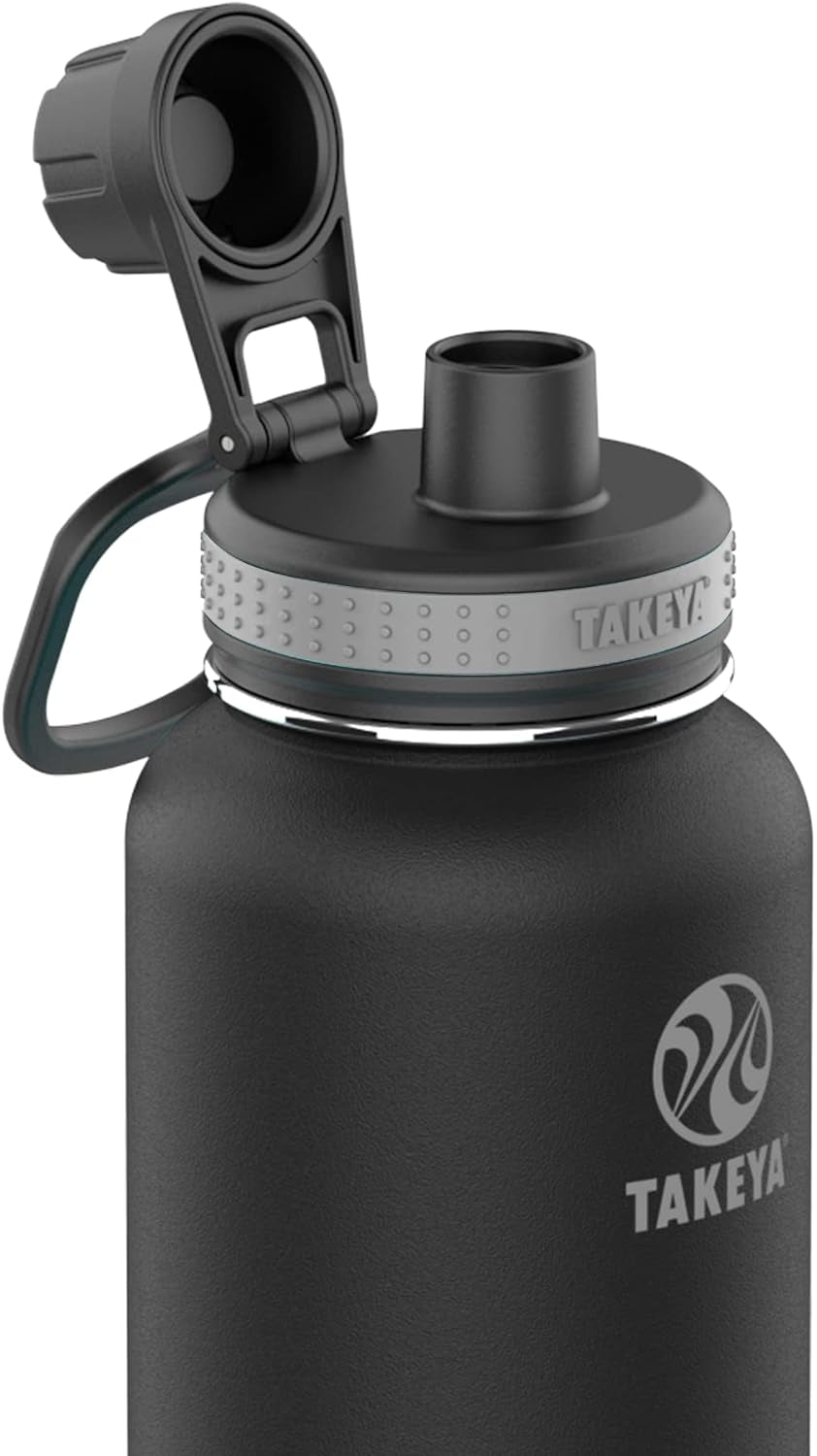 Originals 40 Oz Vacuum Insulated Stainless Steel Water Bottle with Spout Lid, Black