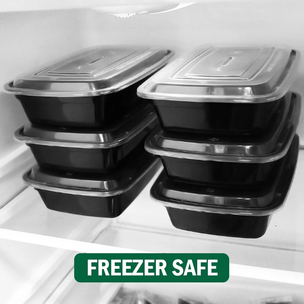 Meal Prep Containers, 50 Packs Plastic Food Storage Containers with Lids, 32Oz Bento Box Reusable, to Go Containers Disposable, BPA Free