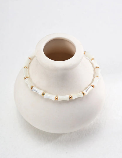 White Bamboo Bracelet for Elegant Styling