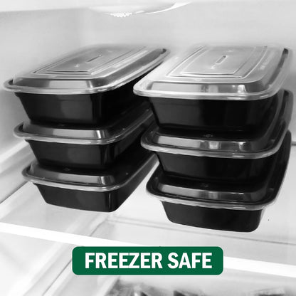 Meal Prep Containers, 50 Packs Plastic Food Storage Containers with Lids, 32Oz Bento Box Reusable, to Go Containers Disposable, BPA Free