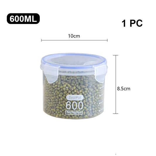 Large Sealed Storage Jar Clear Plastic Sealed Jar Milk Powder Jar Food Jar Kitchen Grain Storage Box Kitchen Storage Accessories
