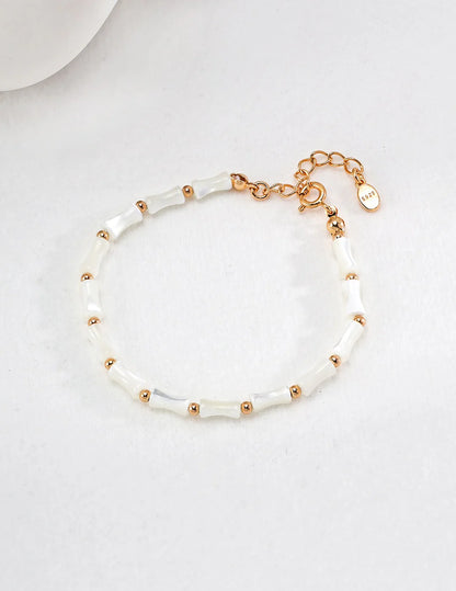 White Bamboo Bracelet for Elegant Styling