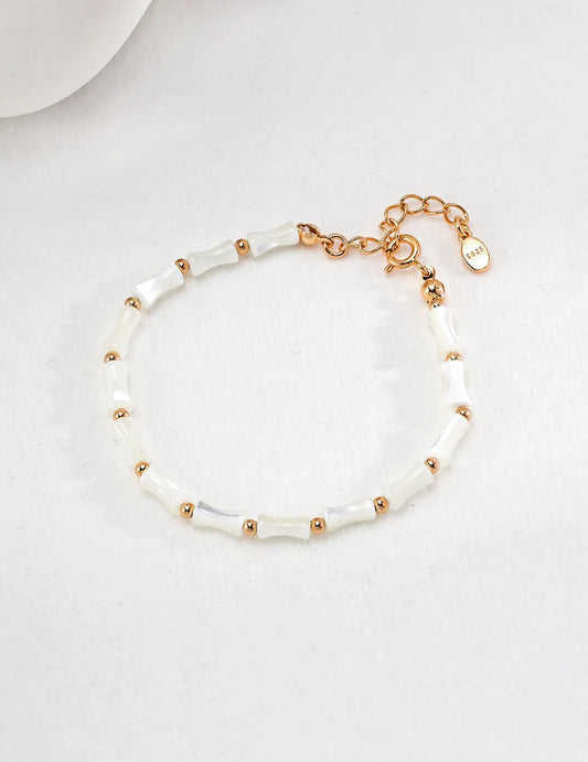White Bamboo Bracelet for Elegant Styling